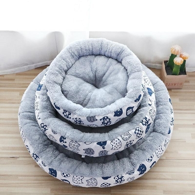 Thickened Arctic Velvet Warm Pet Nest Pad Round Linen Medium Large Puppy Cot